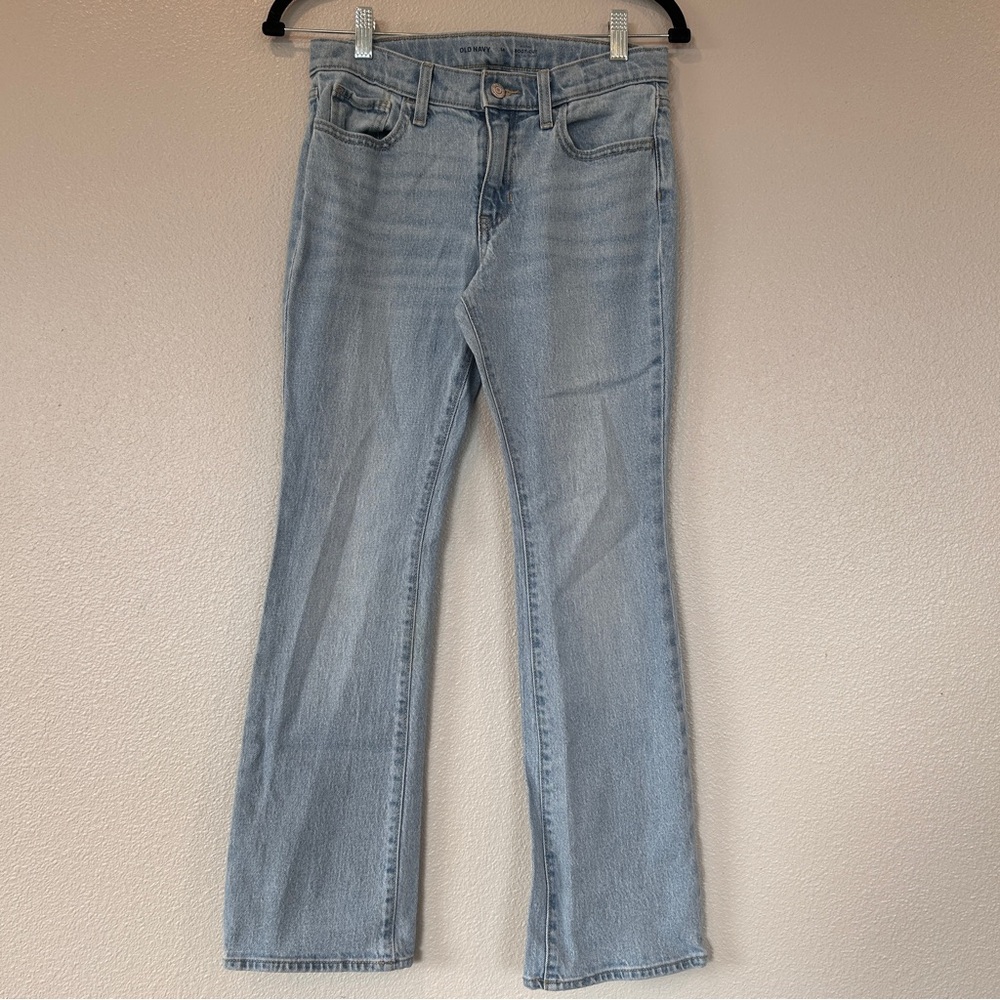 Old Navy Mid Rise Boot Cut Jeans‎ Built in Tough Adjustable Waist Girl's Size 14